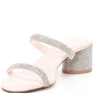 EUC COPPER KEY FAIRY TALE RHINESTONE SANDALS